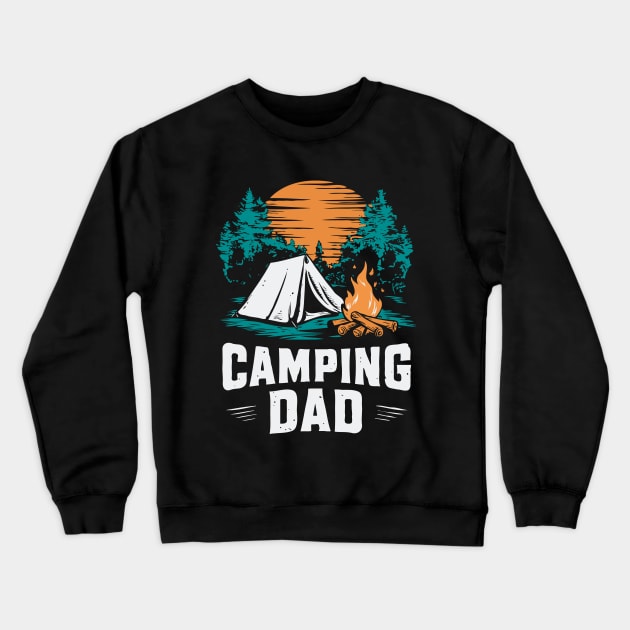 Camping Dad. Funny Camping Crewneck Sweatshirt by Chrislkf